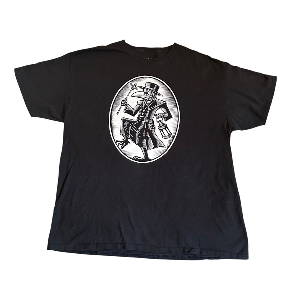 Black Matter Hot Topic Plague Doctor Graphic Tee Short Sleeve Goth Steampunk XL